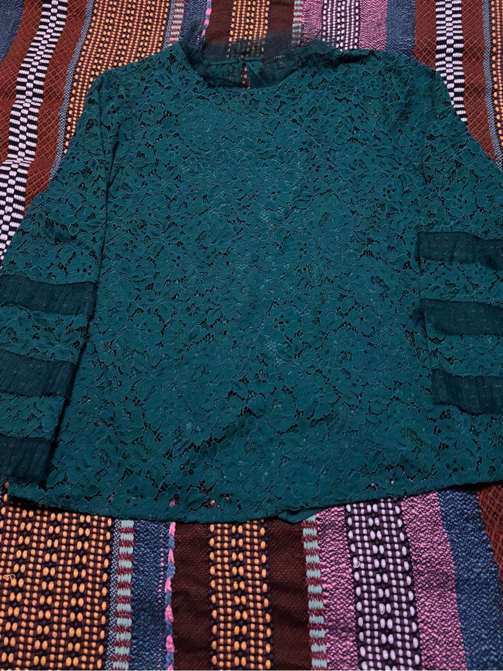 J.Crew Lace Long-Sleeve Top